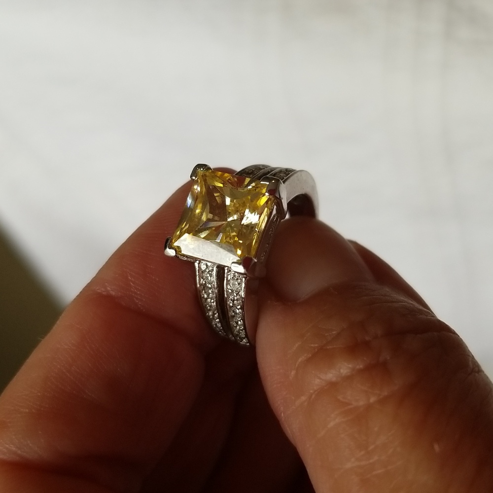 18k gold electro plated cz ring - Picture 5 of 10